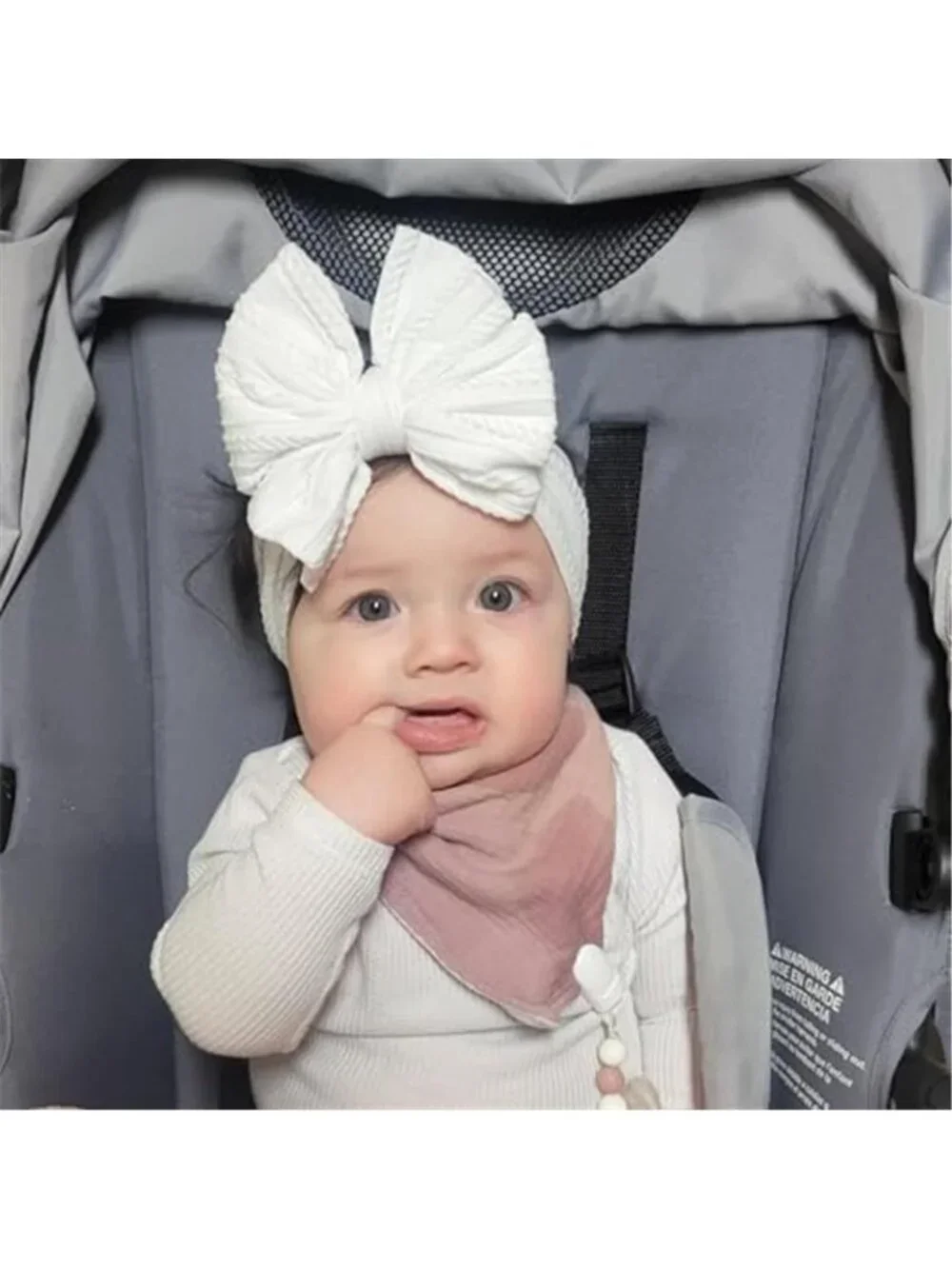 Baby Girl Bow Headbands 3 Pack Nylon Elastic Infant Toddler Hair Accessories